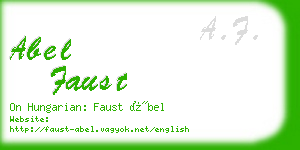 abel faust business card